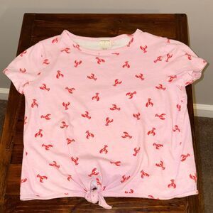 J Crew Crewcuts Girls Pink Short Sleeve Tee Size 10